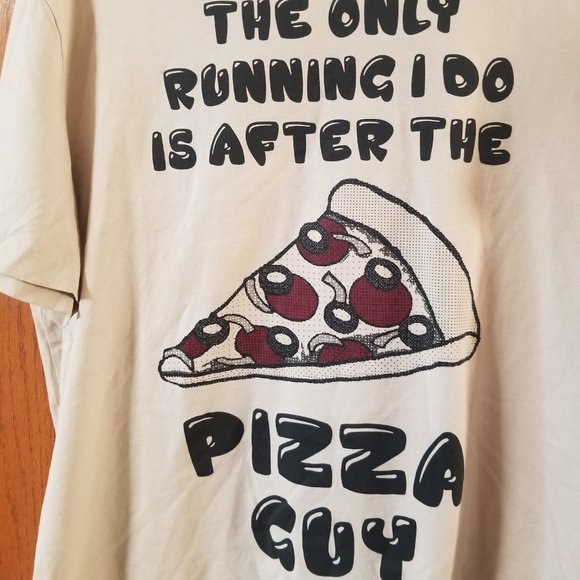 ❤️🛍️ NWOT Mens George " Pizza Guy" Short Sleeve T Shirt Size L❤️🛍️ - Picture 3 of 7